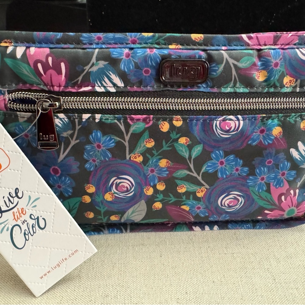 Lug  Colorful Blues & Purples Floral Travel Bag - Picture 2 of 9